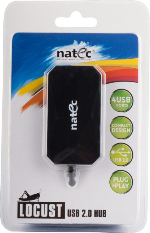 Hub USB NATEC Locust USB 2.0 Black (Czarny)