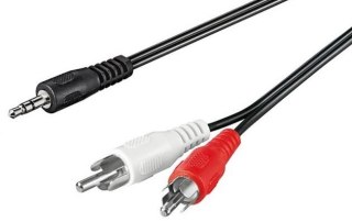 TECHLY 504402 0.5m /s2x RCA (L/R) 1x Jack 3.5 mm