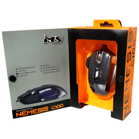 MYSZ GAMINGOWA MS NEMESIS C100pad Z PODKŁADKĄ