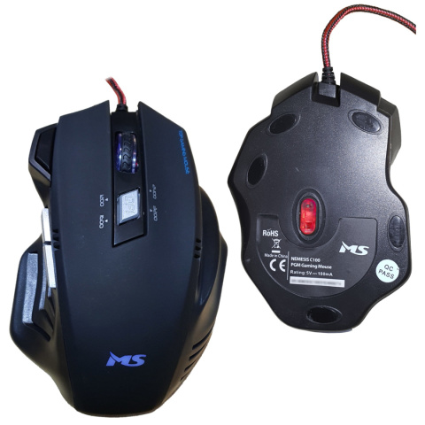 MYSZ GAMINGOWA MS NEMESIS C100pad Z PODKŁADKĄ