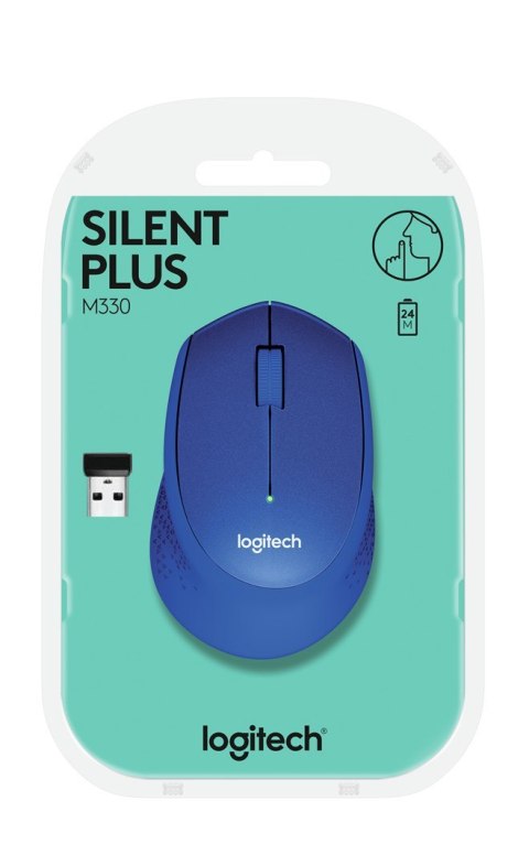 Mysz Logitech M330 910-004910 (optyczna; 1000 DPI; kolor niebieski)