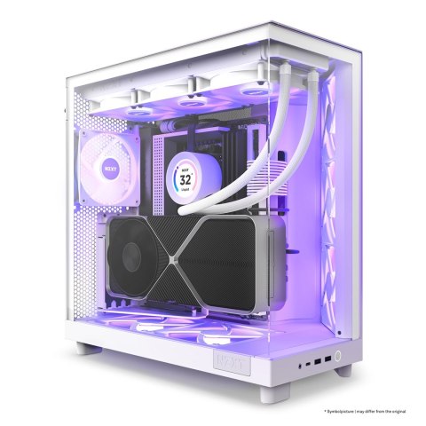 NZXT OBUDOWA KOMPUTEROWA NZXT H6 FLOW RGB MIDI TOWER Z OKNEM BIAŁA