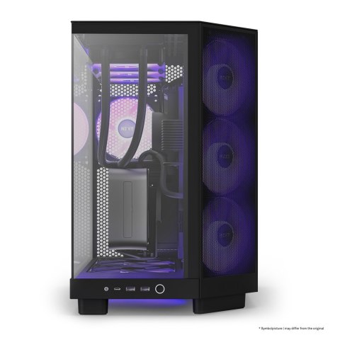 NZXT OBUDOWA KOMPUTEROWA NZXT H6 FLOW RGB MIDI TOWER Z OKNEM CZARNA