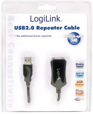 Kabel USB LOGILINK USB 2.0 typ A (gniazdo) 5