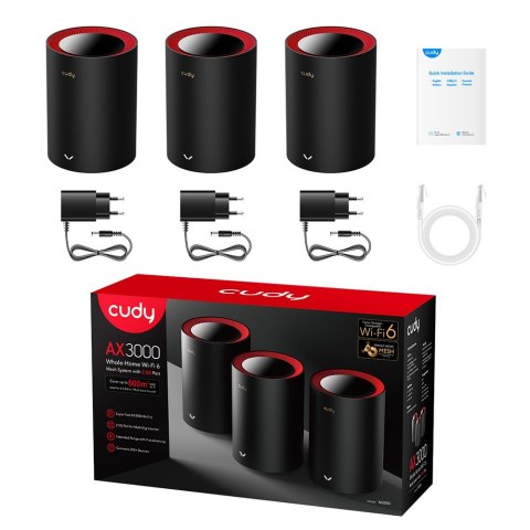 CUDY M3000(3-Pack) AX3000 Wi-Fi 6 Mesh 2.5G