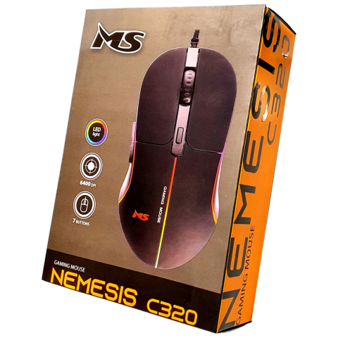 MYSZ MS NEMESIS C320 6400DPI 7P LED GAMING