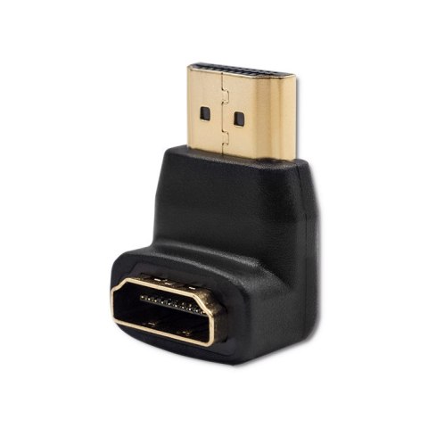 Qoltec Adapter HDMI A męski | HDMI A żeński | kątowy