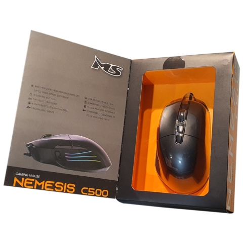 MYSZ GAMINGOWA MS NEMESIS C500 8000DPI 7PRZYCISKÓW