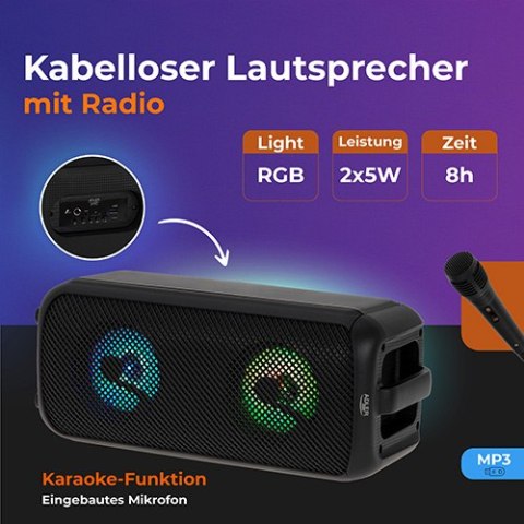 Głośnik bluetooth z radiem / funkcja karaoke