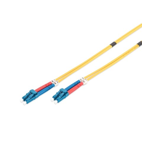 Kabel krosowy (patchcord) DIGITUS światłowodowy LC/LC, dplx, SM 9/125, OS2, LSOH, 10m, żółty