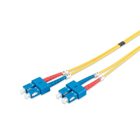 Kabel krosowy (patchcord) DIGITUS światłowodowy SC/SC, dplx, SM 9/125, OS2, LSOH, 10m, żółty