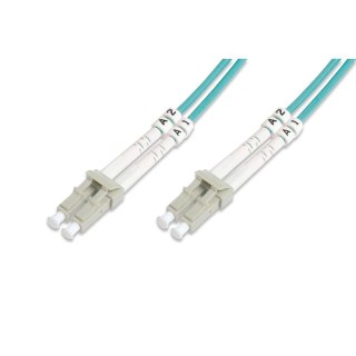 Kabel krosowy (patchcord) DIGITUS światłowodowy LC/LC, dplx, MM 50/125, OM3, LSOH, 20m, turkusowy