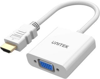 Unitek Adapter HDMI na VGA, FullHD 60Hz, biały