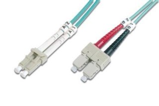 Kabel krosowy (patchcord) DIGITUS światłowodowy LC/SC, dplx, MM 50/125, OM3, LSOH, 5m, turkusowy