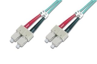 Kabel krosowy (patchcord) DIGITUS światłowodowy SC/SC, dplx, MM 50/125, OM3, LSOH, 5m, turkusowy