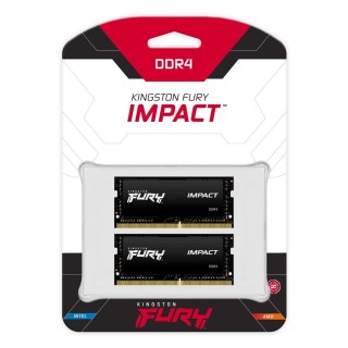 Kingston 64GB 3200MHz DDR4 CL20 SODIMM (Kit of 2) FURY Impact KF432S20IBK2/64