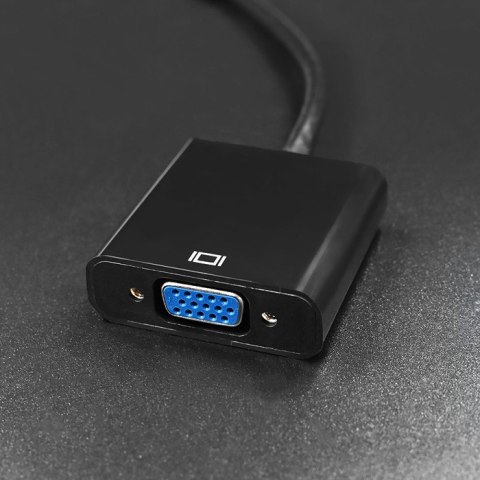 Qoltec Adapter Micro HDMI D męski | VGA żeńskie | 0.2m