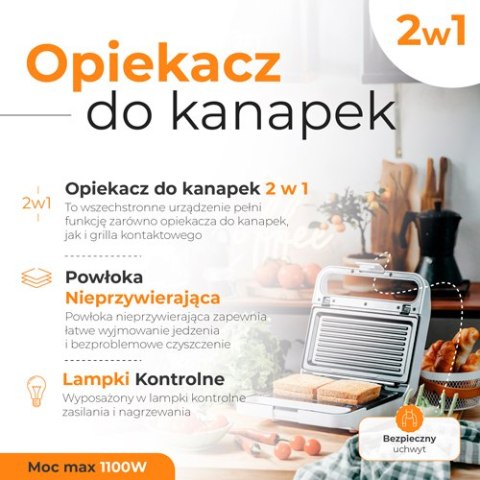 Opiekacz do kanapek 2 w 1