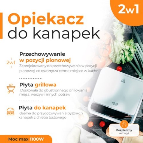 Opiekacz do kanapek 2 w 1