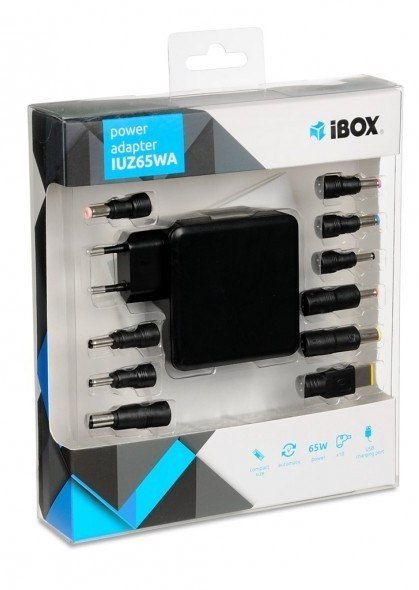 IUZ65WA Zasilacz sieciowy IBOX 65W 1-pin 20.5V