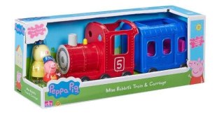 PROMO Pociąg Świnka Peppa z wagonikiem + figurki 06152 TM TOYS