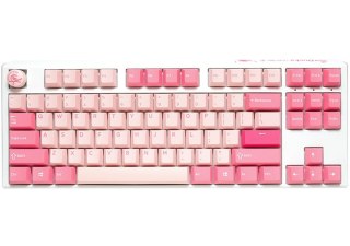 Ducky One 3 TKL Gossamer Pink klawiatura Gaming USB US English Różowy, Biały