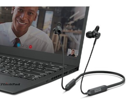 Lenovo 4XD1B65028 słuchawki/zestaw słuchawkowy Przewodowy i Bezprzewodowy Douszny Połączenia/muzyka Micro-USB Bluetooth Czarny