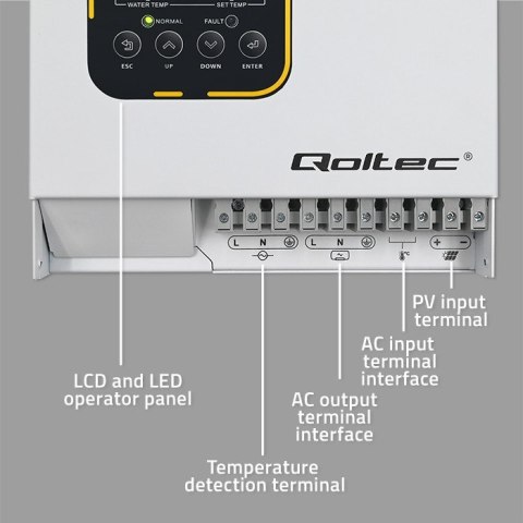 Qoltec Inwerter Przetwornica solarna do grzania wody ECO Solar Boost | MPPT | BYPASS | LCD | 4kW