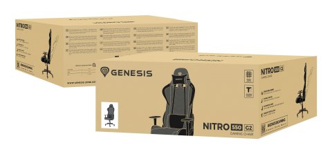 FOTEL GAMINGOWY GENESIS NITRO 550 G2 SZARY