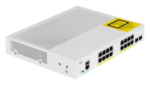 Cisco CBS350-16P-E-2G-EU łącza sieciowe Zarządzany L2/L3 Gigabit Ethernet (10/100/1000) Srebrny