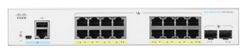 Cisco CBS350-16P-E-2G-EU łącza sieciowe Zarządzany L2/L3 Gigabit Ethernet (10/100/1000) Srebrny