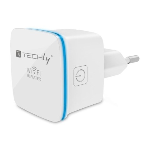 Techly I-WL-REPEATER7 przedłużacz sieciowy Wzmacniacz sieciowy Biały 10, 100 Mbit/s