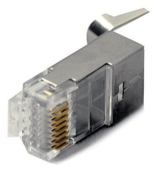 Wtyk RJ45 (8P8C) uniwersalny, kat.6A, ekranowany, AWG 24-22, opakowanie 100 szt.