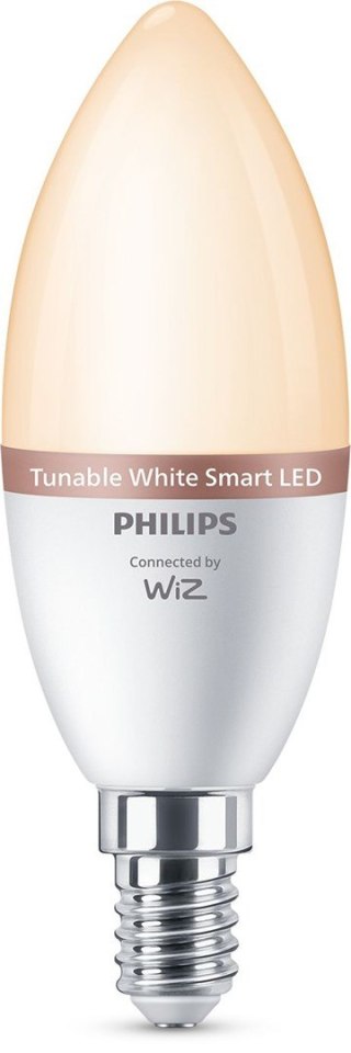 WiZ | Świeca Philips Smart WiFi C37, opakowanie 3szt | E14 | 4,9 W | Przestrajalna biel