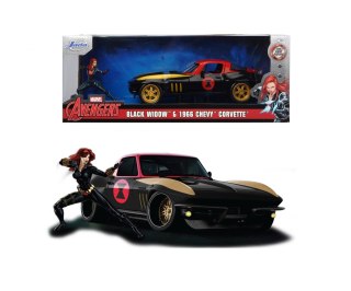 Auto Marvel Black Widow Chevy 1966 1:24 Dickie