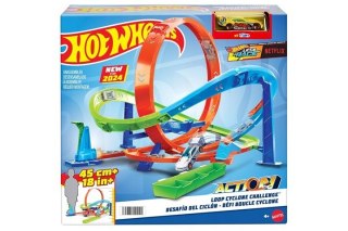 Hot Wheels Action Zestaw Zakręcone tornado Loop Cyclone Challenge HTK16 MATTEL