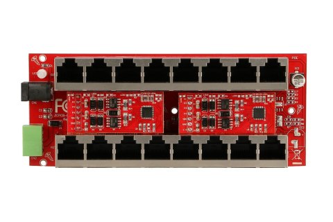 Extralink Gigabit PoE Injector 8 Portowy Aktywny, 8 portów Gigabit 802.3at/af, Mode A