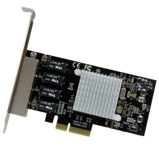 4-PORT GIGABIT NIC - PCIE/CARD W/ INTEL I350-AM4 CHIP PCIE