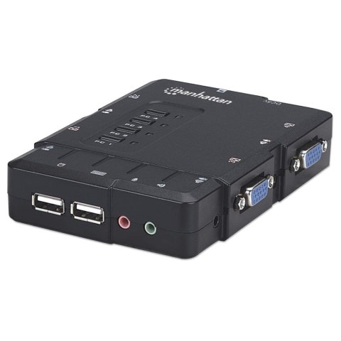 Przełącznik KVM VGA/USB 4x1 4-Portowy z Audio/Mic