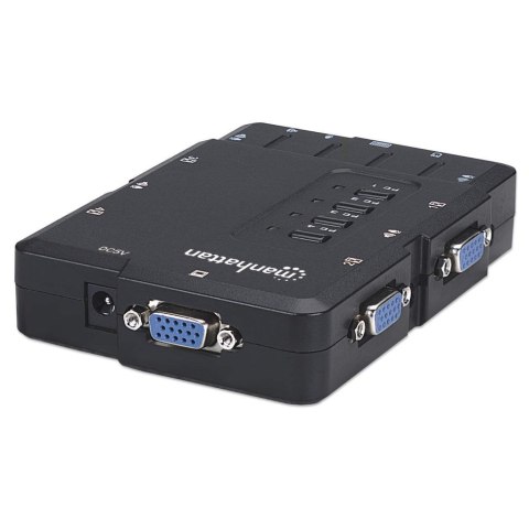 Przełącznik KVM VGA/USB 4x1 4-Portowy z Audio/Mic