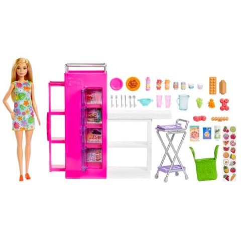 Barbie Spiżarnia Zestaw + lalka HJV38 p3 MATTEL