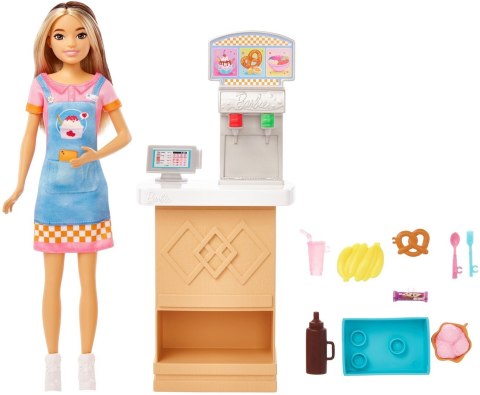 Lalka Barbie Skipper Pierwsza praca Bar z przekąskami HKD79 MATTEL