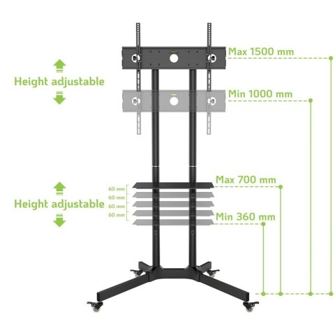 TECHLY STOJAK MOBILNY TV LED/LCD 30-65 CALI 60KG 1