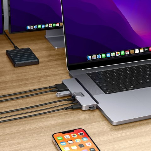 HYPERDRIVE DUAL USB-C TB/COMPATIBLE 7-IN-2 HUB W UNIV USB