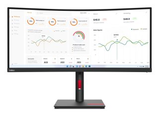 Lenovo ThinkVision T34w-30 LED display 86,4 cm (34") 3440 x 1440 px Wide Quad HD Czarny