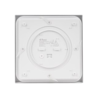 Plafon V-TAC 24W LED Kwadrat IP44 Czujnik Ruchu Mikrofalowy 30x30cm Biały VT-8624SW-SQ 4000K 2400lm