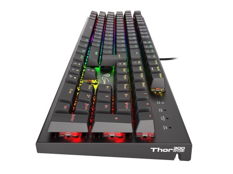 KLAWIATURA DLA GRACZY GENESIS THOR 300 RGB ES PODŚWIETLENIE MECHANICZNA RED SWITCH SOFTWARE