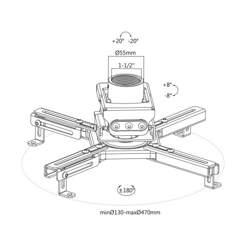 MACLEAN UCHWYT SUFITOWY DO PROJEKTORA MC-913