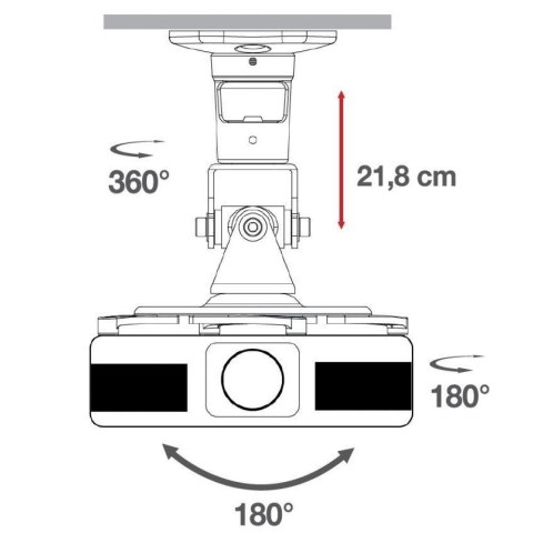 TECHLY UCHWYT DO PROJEKTORA SUFITOWY 22CM 10KG BIA