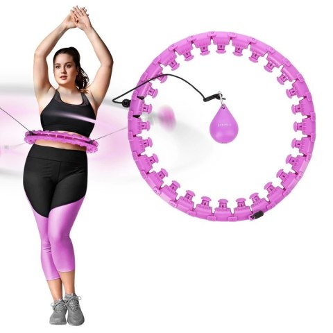 Hula hop plus size HMS HHW12 z wypustkami i obciążnikiem fioletowy